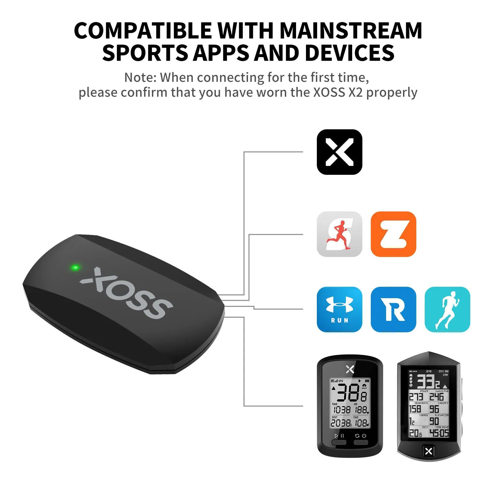 XOSS X2 Chest Strap Heart Rate - огляд і ціна Heart Rate Strap Chest