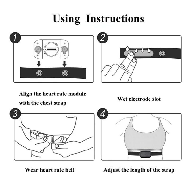 1/2PCS Heart Rate Monitor Ches - огляд і ціна Heart Rate Strap Chest